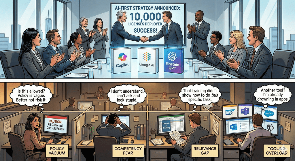 The AI Adoption Paradox: Why Everyone Has a License but Nobody Has a&nbsp;Clue